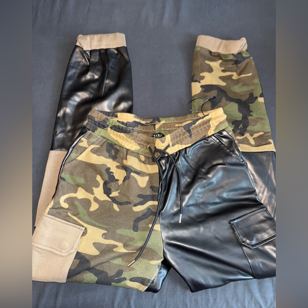 AKIRA Camo and Black Leggings